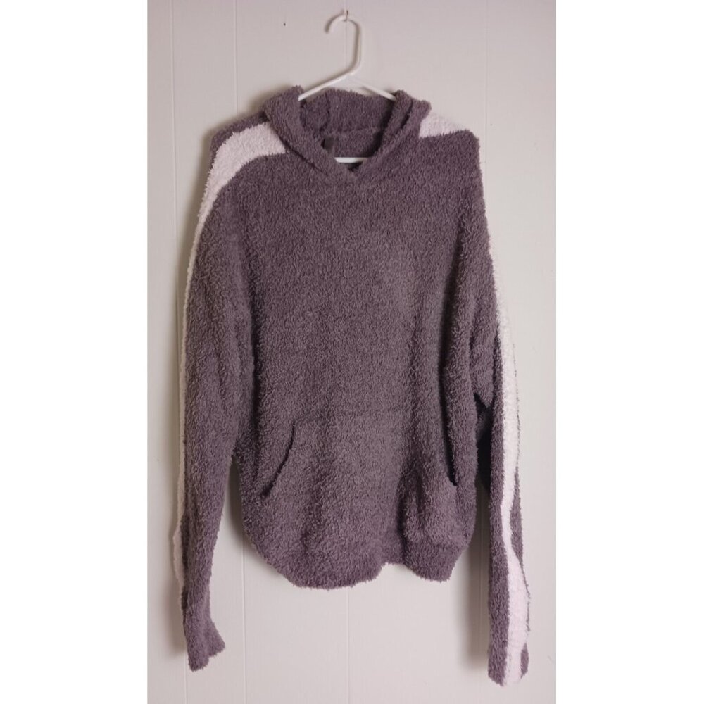 SKIMS Gray Oversized Sherpa Pullover Hoodie - SIZE S